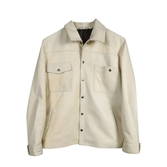 Yellowstone S05 John Dutton Cream White Cotton Jacket