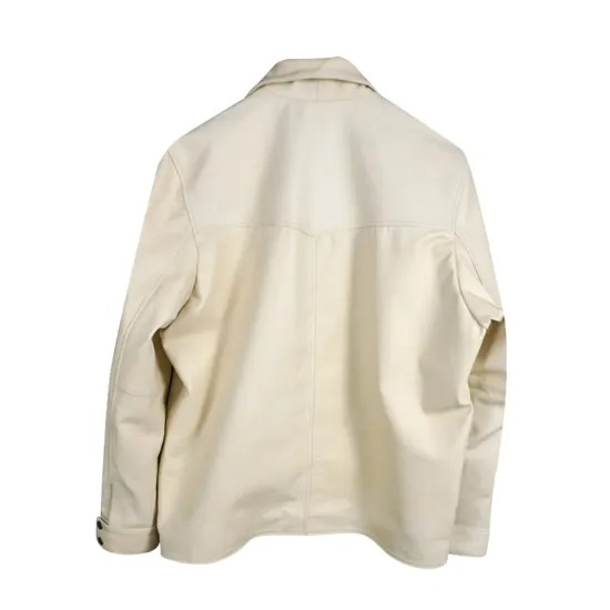 Yellowstone S05 John Dutton Cream White Cotton Jacket